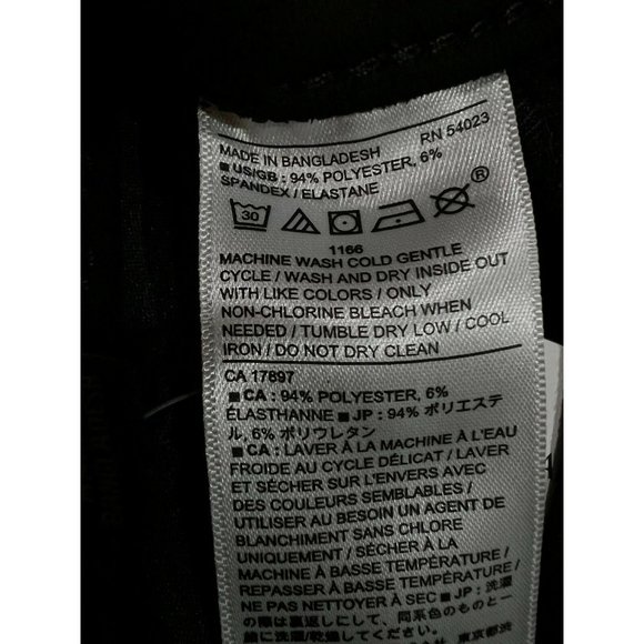 NWT BANANA REPUBLIC High Rise Skinny Pants Sz 8 Black Faux Suede #764726 - Picture 5 of 5